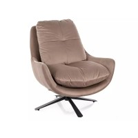 Samta atpūtas krēsls VIVIEN VELVET tumši bēšs